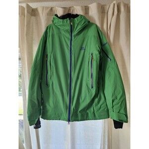 Salomon Soulquest BC Down Jacket Green Blue Ski Coat Waterproof Puffer Jacket XL